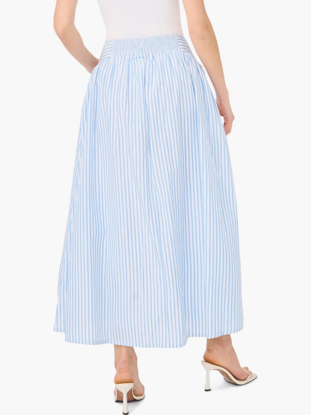 Parker White Pinstripe Maxi Skirt Size 4